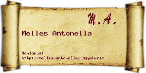 Melles Antonella névjegykártya